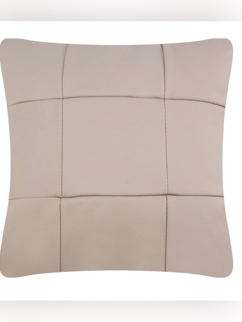 Genuine Leather Grey Pillow Cover Cover EUC